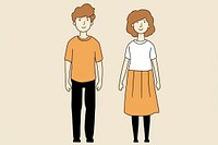 Couple cartoon togetherness creativity. AI generated Image by rawpixel.