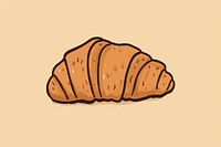Croissant food viennoiserie ammunition. AI generated Image by rawpixel.
