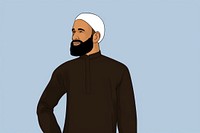 Muslim man cartoon beard adult. AI generated Image by rawpixel.