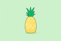 Pineapple cartoon fruit plant. AI generated Image by rawpixel.
