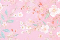 Cherry blossom pattern flower petal. AI generated Image by rawpixel.