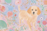 Puppy art painting animal. AI generated Image by rawpixel.
