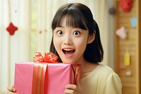 Japanese young girl surprised birthday celebration. AI generated Image by rawpixel.