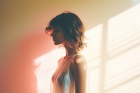 Light leak gradient adult contemplation backlighting. AI generated Image by rawpixel.