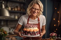 Birthday cake dessert adult woman. AI generated Image by rawpixel.