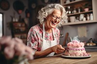 Birthday cake dessert adult smile. AI generated Image by rawpixel.