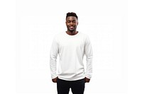 African american man standing t-shirt sweatshirt sleeve. AI generated Image by rawpixel.