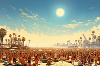 Crowd vacation outdoors concert. AI generated Image by rawpixel.