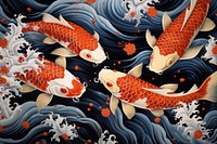 Pattern fish koi animal. AI generated Image by rawpixel.