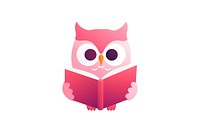 Owl reading publication creativity literature. AI generated Image by rawpixel.