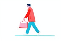 Man shopping handbag walking consumerism. AI generated Image by rawpixel.