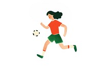 Woman playing football kicking sports shorts. AI generated Image by rawpixel.