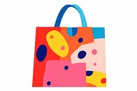 Shopping bag handbag art white background. AI generated Image by rawpixel.