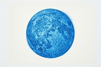 Blue moon sphere planet space. AI generated Image by rawpixel.