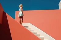 Tan lines architecture staircase fashion. AI generated Image by rawpixel.