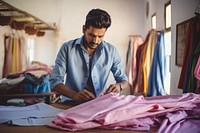 South asian man as Fashion Designer fashion working person. AI generated Image by rawpixel.