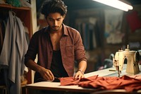 South asian man as Fashion Designer fashion working sewing. AI generated Image by rawpixel.