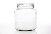 Glass jar white background transparent drinkware. AI generated Image by rawpixel.