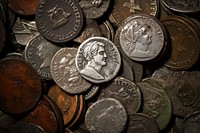 Ancient coins money backgrounds accessories. AI generated Image by rawpixel.