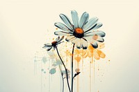 Daisy flower plant art. AI generated Image by rawpixel.