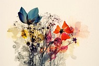 Wildflower art painting graphics. AI generated Image by rawpixel.