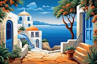 Greek style background architecture building outdoors. AI generated Image by rawpixel.