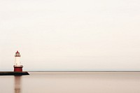 Beachside lighthouse architecture outdoors horizon. AI generated Image by rawpixel.