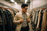 Fitting room shopping adult man. AI generated Image by rawpixel.