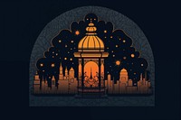 Ramadan architecture spirituality illuminated. AI generated Image by rawpixel.