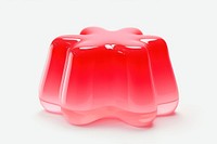 Simple piece of watermelon shape jelly white background ketchup. AI generated Image by rawpixel.