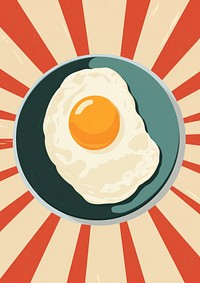 Vintage Breakfast Art Poster breakfast food egg. AI generated Image by rawpixel.