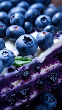Blueberry cake fruit plant food. AI generated Image by rawpixel.