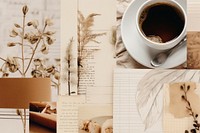 Coffee collage paper cup. AI generated Image by rawpixel.
