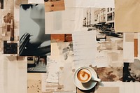Cafe collage coffee paper. AI generated Image by rawpixel.