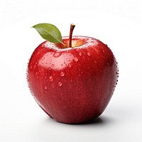 Red apple with droplet fruit plant food. AI generated Image by rawpixel.
