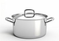 Stainless steel pot with handles appliance white background saucepan. AI generated Image by rawpixel.