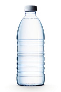 Water bottle no cap drink white background refreshment. AI generated Image by rawpixel.