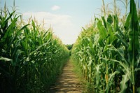 Corn field on countryside agriculture outdoors nature. AI generated Image by rawpixel.
