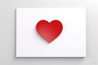 Card red heart symbol white background blackboard. AI generated Image by rawpixel.