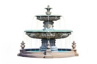 Water fountain architecture white background sculpture. AI generated Image by rawpixel.