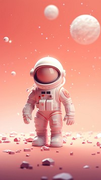 Astronaut cartoon space futuristic. AI generated Image by rawpixel.