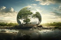 Earth landscape outdoors planet. AI generated Image by rawpixel.