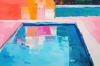 Simple swimming pool painting backgrounds art. AI generated Image by rawpixel.