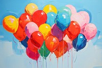 Balloon fastival backgrounds painting celebration. AI generated Image by rawpixel.