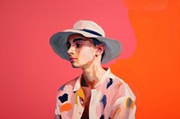 Dalmatian waer hat painting portrait adult. AI generated Image by rawpixel.