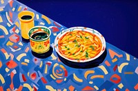 Spice soup painting dish bowl. AI generated Image by rawpixel.
