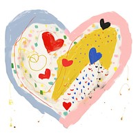 A heart dessert food celebration. AI generated Image by rawpixel.