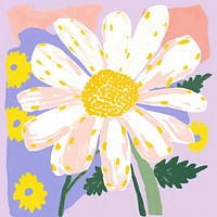 Daisy painting pattern flower. AI generated Image by rawpixel.