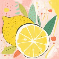 Lemon art backgrounds grapefruit. AI generated Image by rawpixel.