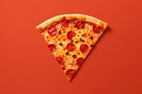 Piece of pizza food red pepperoni. AI generated Image by rawpixel.